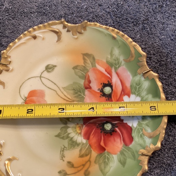 Vintage Bavaria Royal Munich Hand Painted Daisies & Poppies Signed Feuillet - Picture 14 of 15